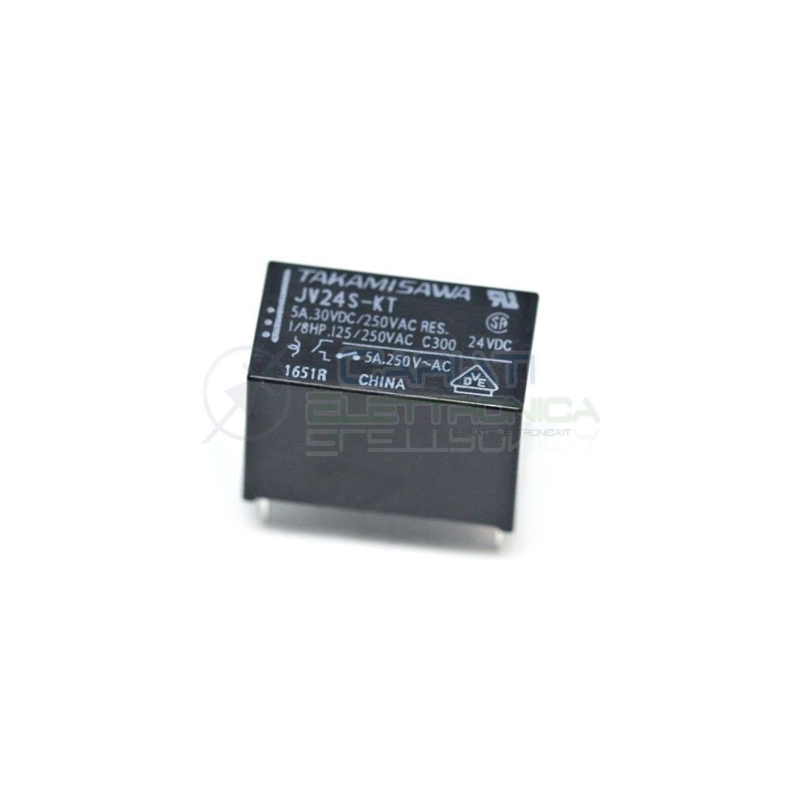 Relè FUJITSU TAKAMISAWA JV-24S-KT da 24Vdc - 30Vdc 5A 250Vac SPST JV24S-KT Takamisawa