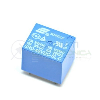 Relay Relè 48V Dc 10A Circuito Stampato Pcb 1 Scambio SRD-48VDC-SL-C SRD Generico