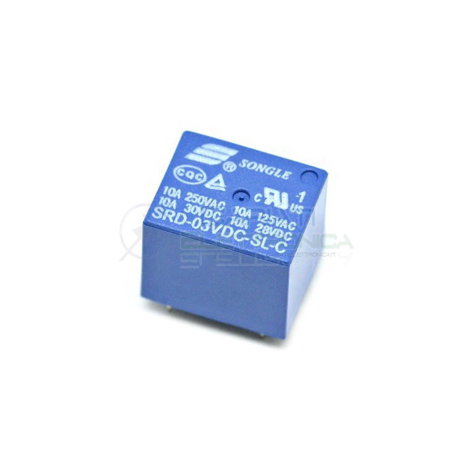 Relè SRD-03VDC-SL-C con Bobina 3V contatto Spdt 10A singolo Scambio Circuito Stampato Songle
