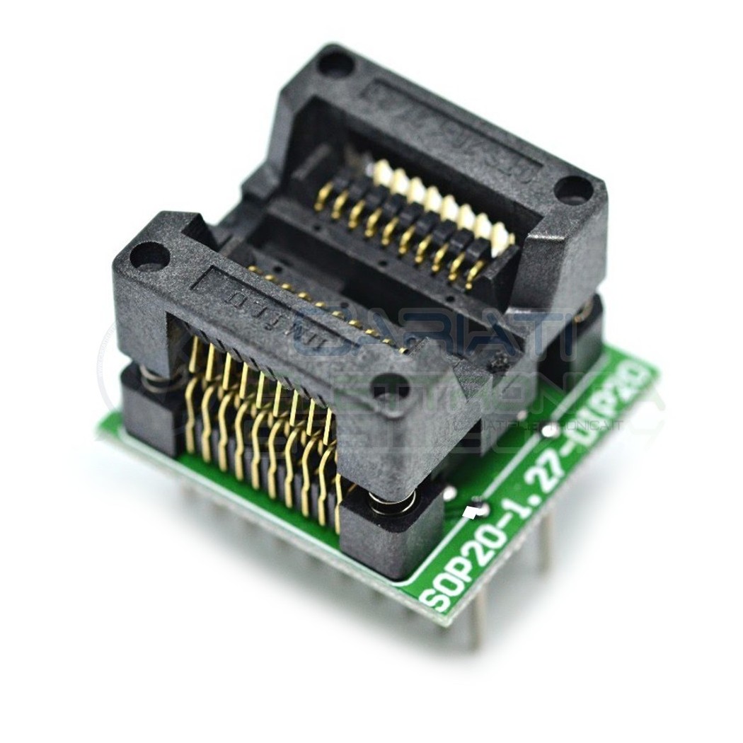 Adattatore Basetta Test PCB Programmazione SOP20 a DIP20