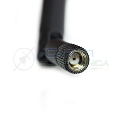 Antenna 2.4G Wireless WIFI 2dB con snodo e connettore Femmina SMA