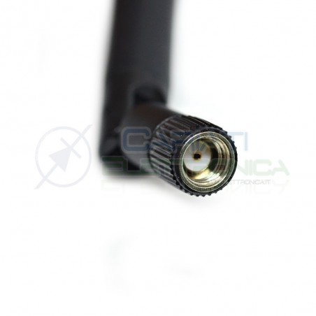 Antenna 2.4G Wireless WIFI 2dB con snodo e connettore Femmina SMA