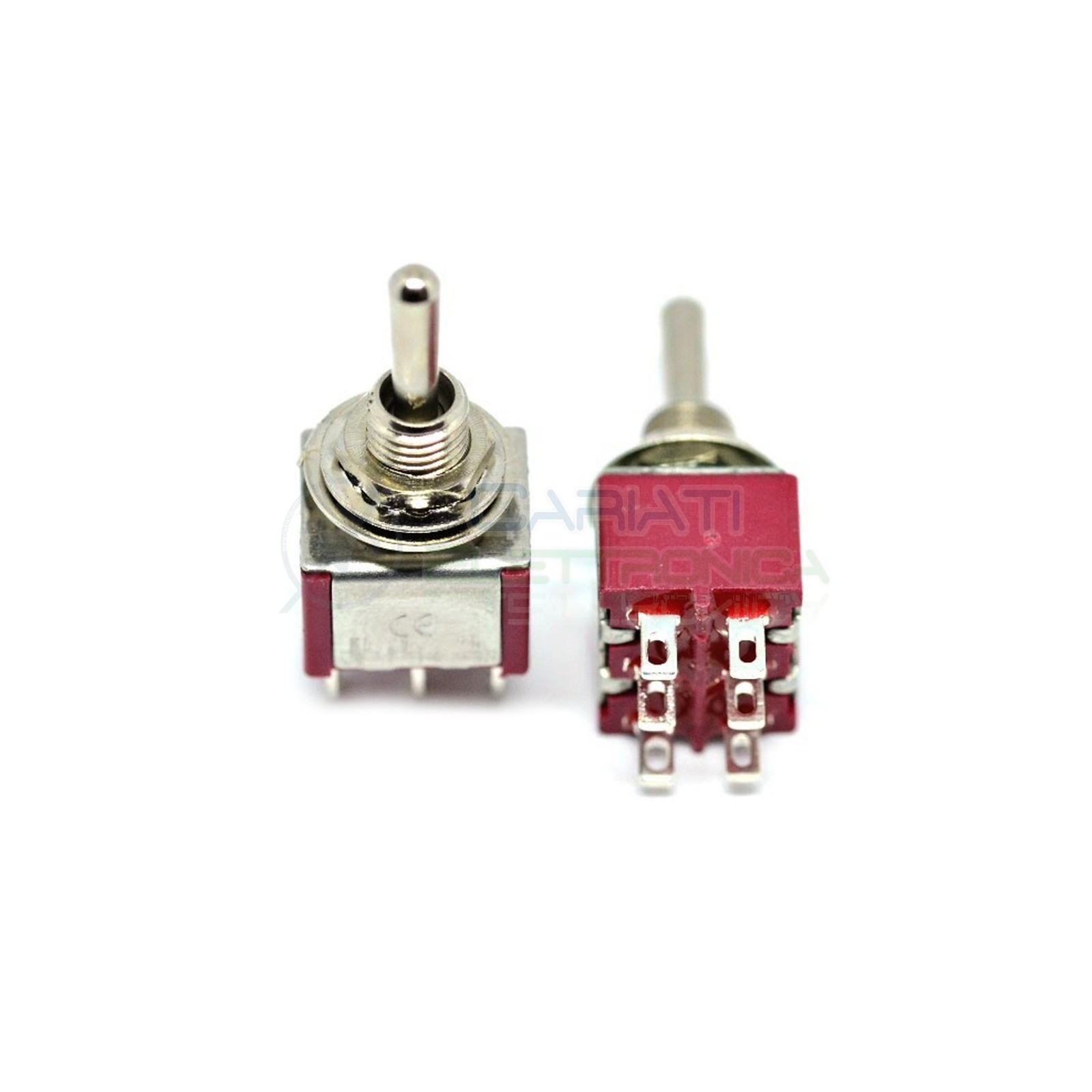 Interruttore Deviatore a Leva ON OFF ON 2A 250V 6 Pin DP3T