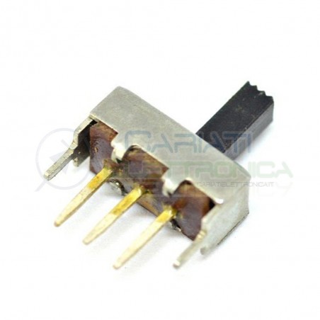 2 PEZZI Interruttore Deviatore a Slitta Slide 3 pin con altezza leva 7mm