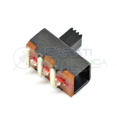 2 PEZZI Interruttore Deviatore a Slitta Slide 3 pin 90 gradi con altezza leva 4mm