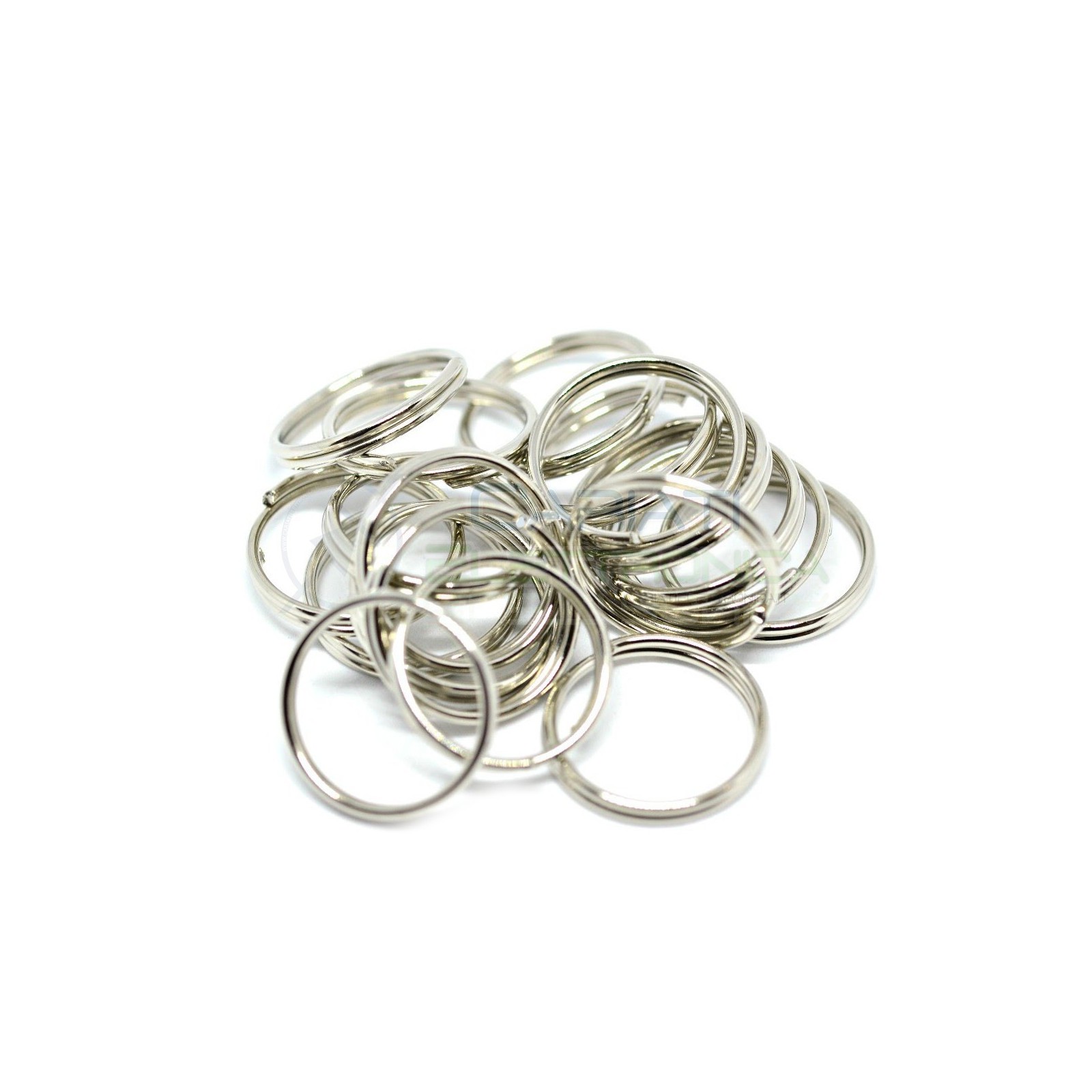 50 Pezzi Anello Portachiavi In Acciaio Nichelato 20mm Anelli Chiavi Chiave