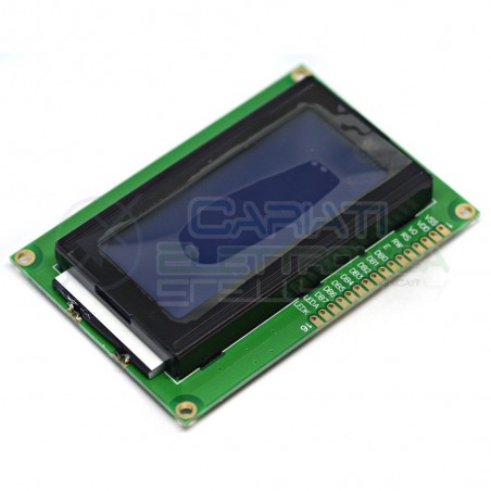Display Lcd Character Lcm BLU 16x4 1604 Caratteri Retroilluminato Comp. HD44780