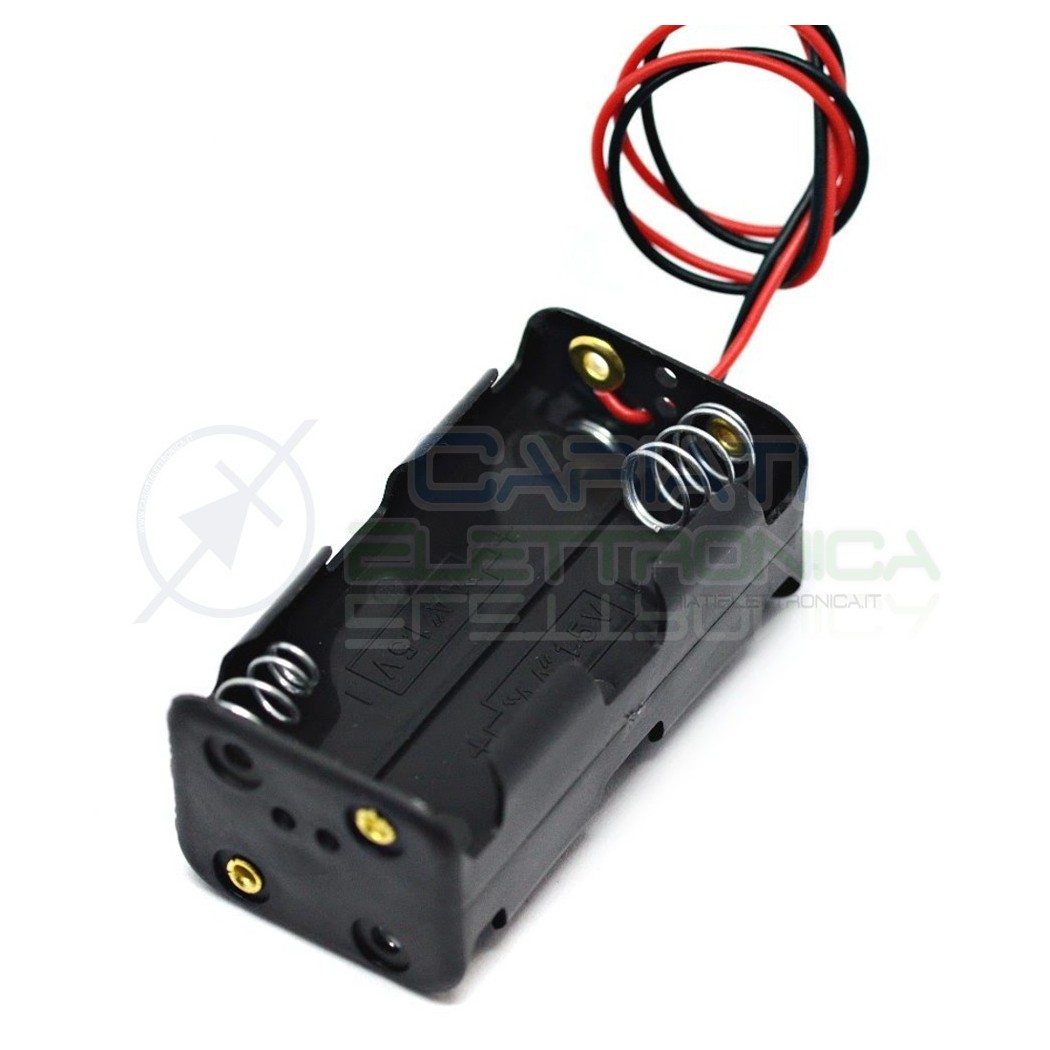 1 PEZZO Porta Batteria PortaBatterie Per 4 Pile AA con Cavi Generico