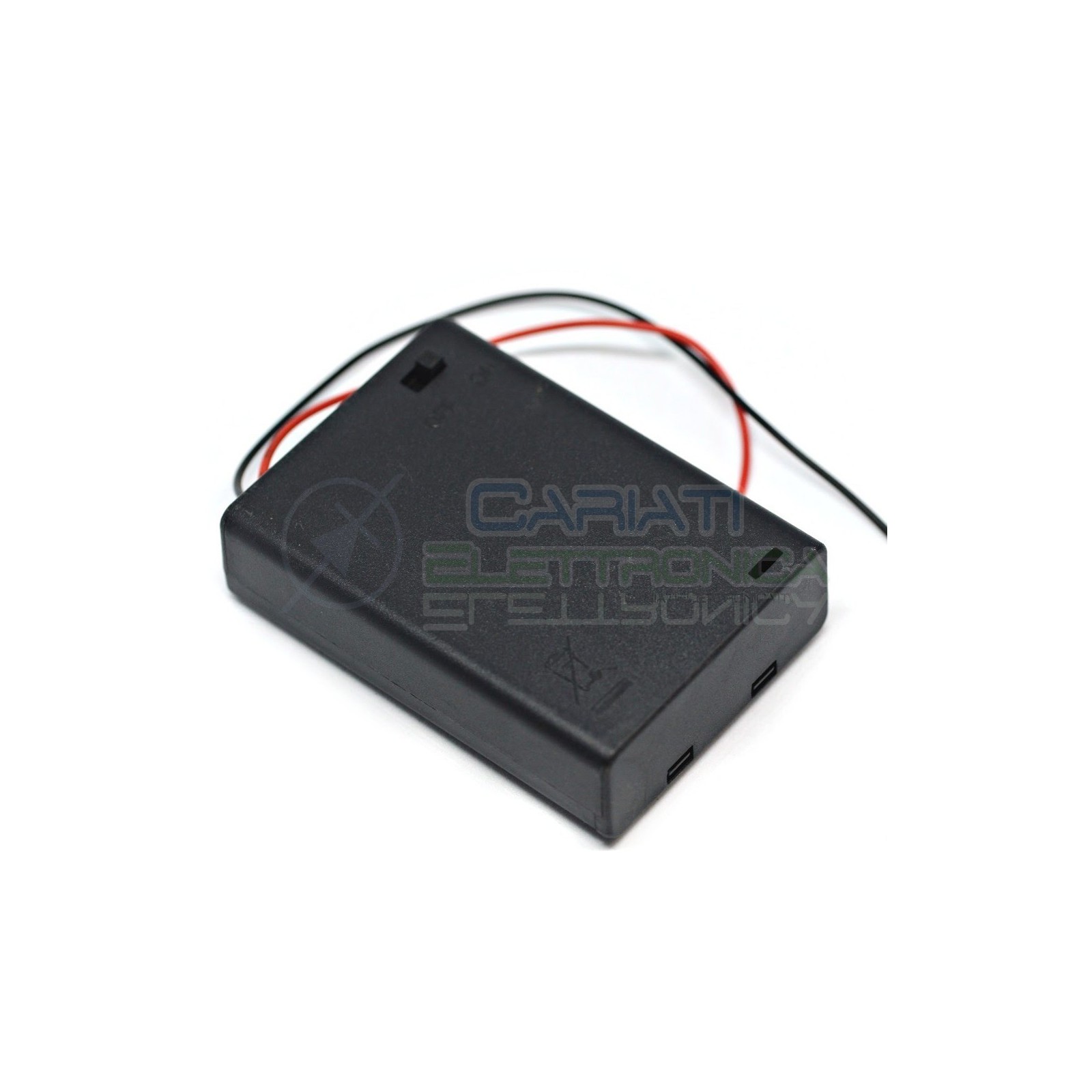 1 PEZZO Porta Batteria PortaBatteria Per 3 Pile AA con Interruttore e Cavi