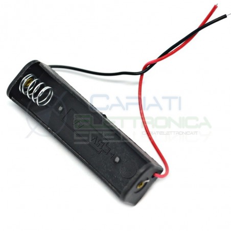2 Pezzi Porta Batteria PortaBatteria Pila AA con Cavi Generico