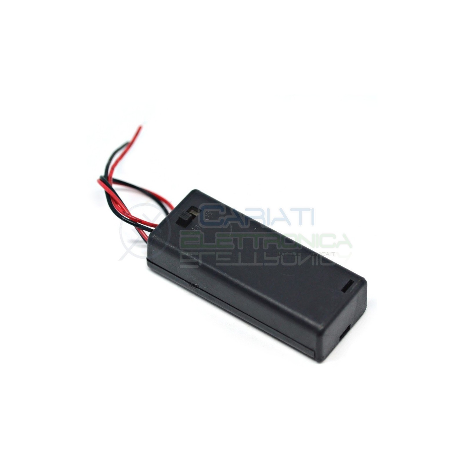 1 PEZZO Porta Batteria PortaBatterie Per 2 Pile AAA con Interruttore e Cavi