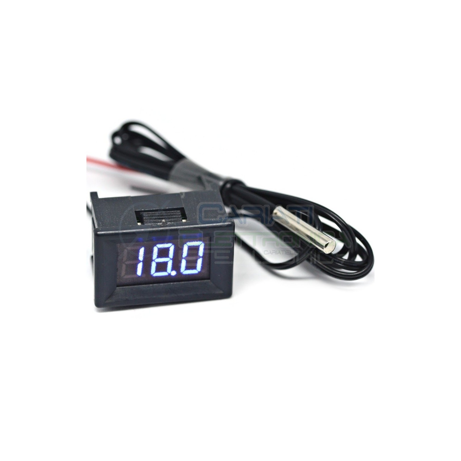 MINI TERMOMETRO DIGITALE da PANNELLO LED BLU -20 a +100℃ NTC DC auto camper