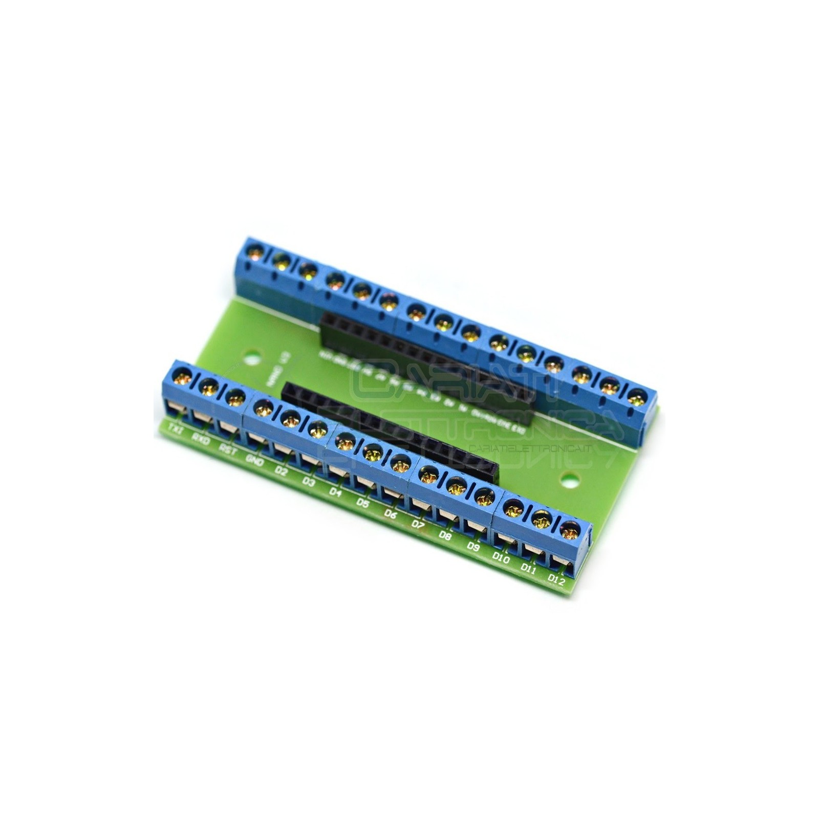 Scheda Pinout Arduino Nano V3 con morsetti a vite Adattatore morsettiera caviGenerico