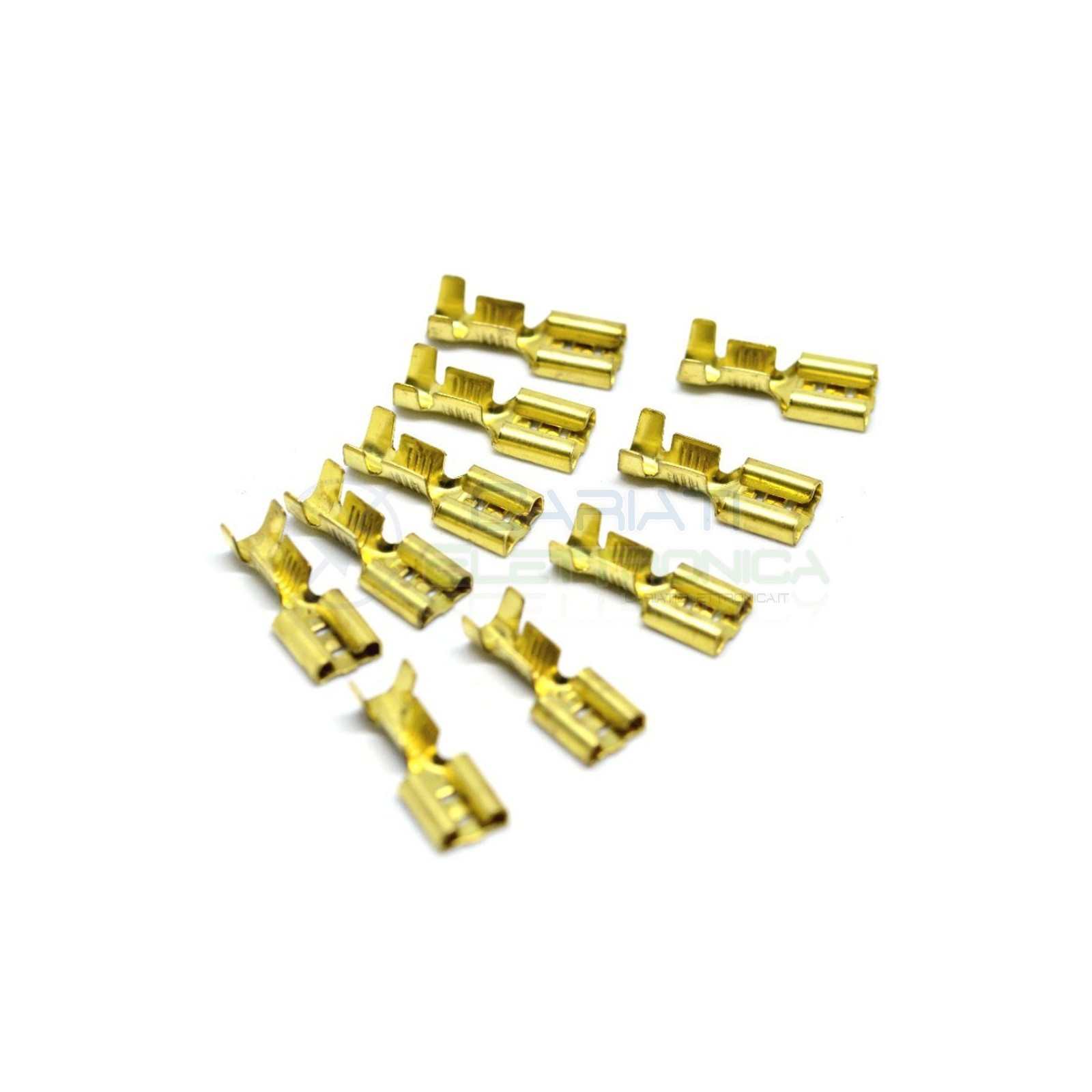 20 PEZZI FASTON FEMMINA 6,35MM X 0,8MM 1/2,5MM2 6.35X0.8
