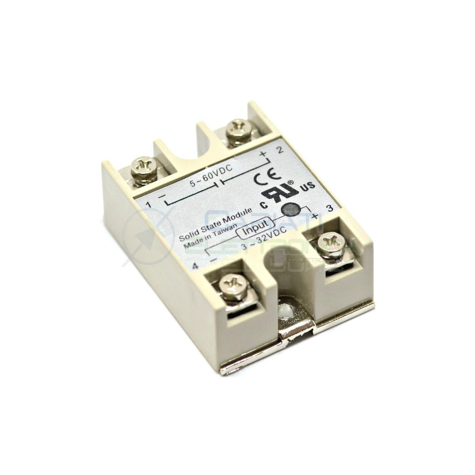 Relè Statico 25A 3-32Vdc 5-80Vdc SSR-25 DD Stato Solido Relay Generico