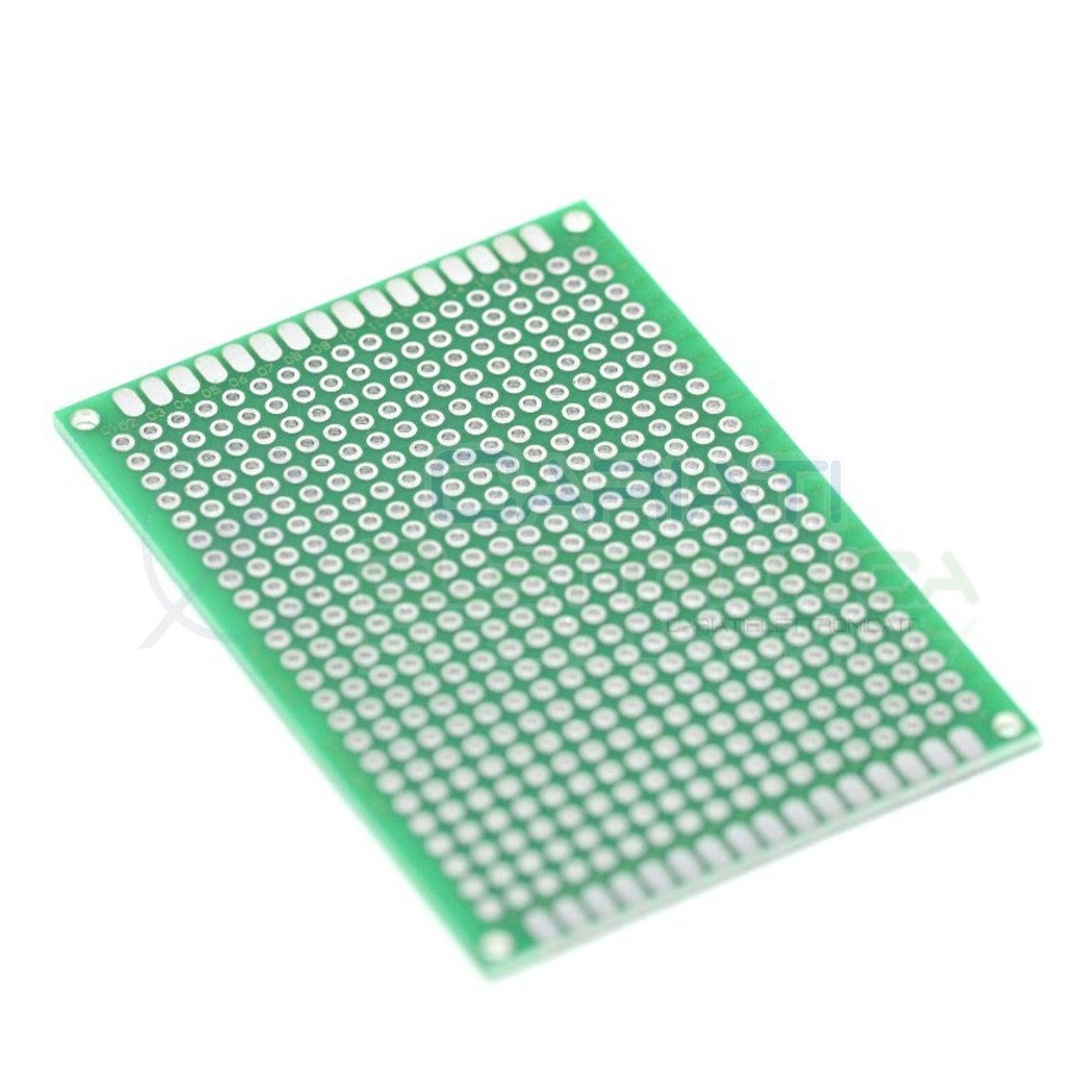 Basetta millefori 70x50mm Doppia Faccia Passo 2,54mm Breadboard Cariati Elettronica