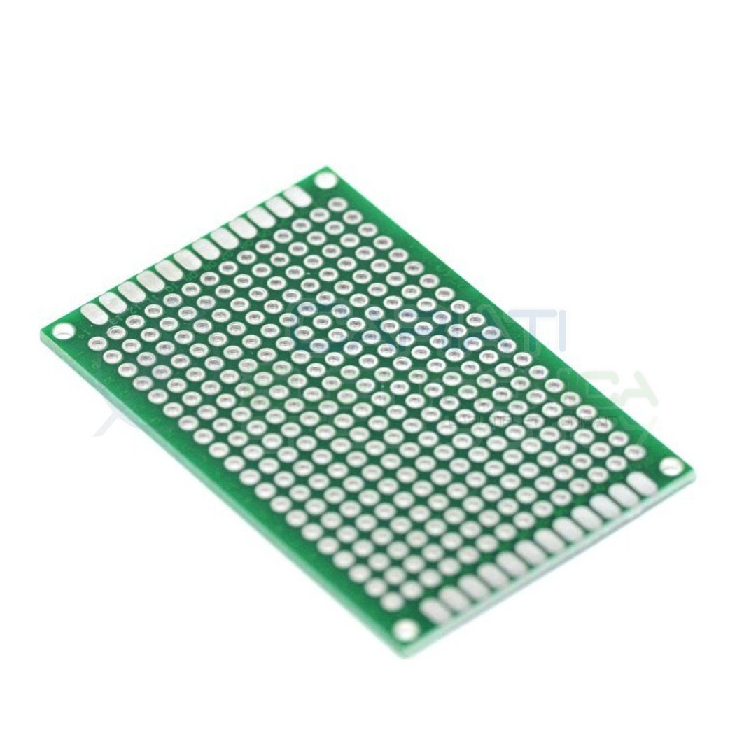 Basetta millefori 60x40mm Doppia Faccia Passo 2,54mm BreadboardCariati Elettronica