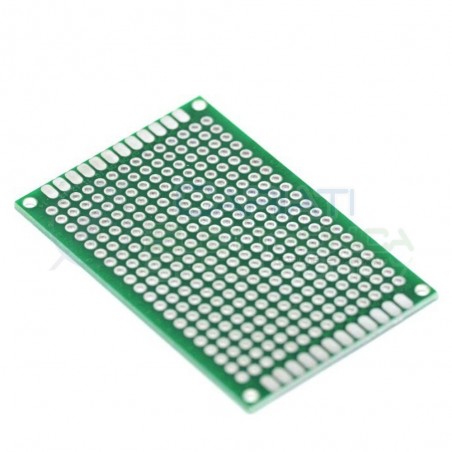 Basetta millefori 60x40mm Doppia Faccia Passo 2,54mm BreadboardCariati Elettronica