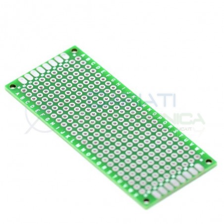 Basetta millefori 70x30mm Doppia Faccia Passo 2,54mm Breadboard Cariati Elettronica