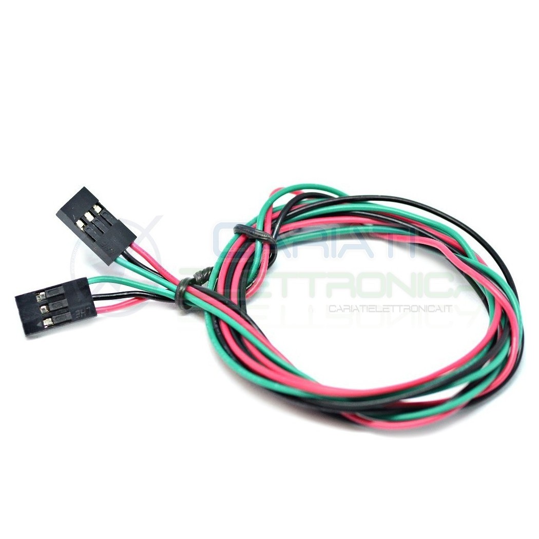 Cavo DUPONT 3 contatti da 70cm con connettore femmina jumper arduino