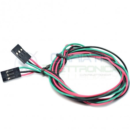 Cavo DUPONT 3 contatti da 70cm con connettore femmina jumper arduino