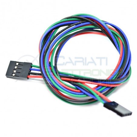 Cavo DUPONT 4 contatti da 70cm con connettore femmina jumper arduino