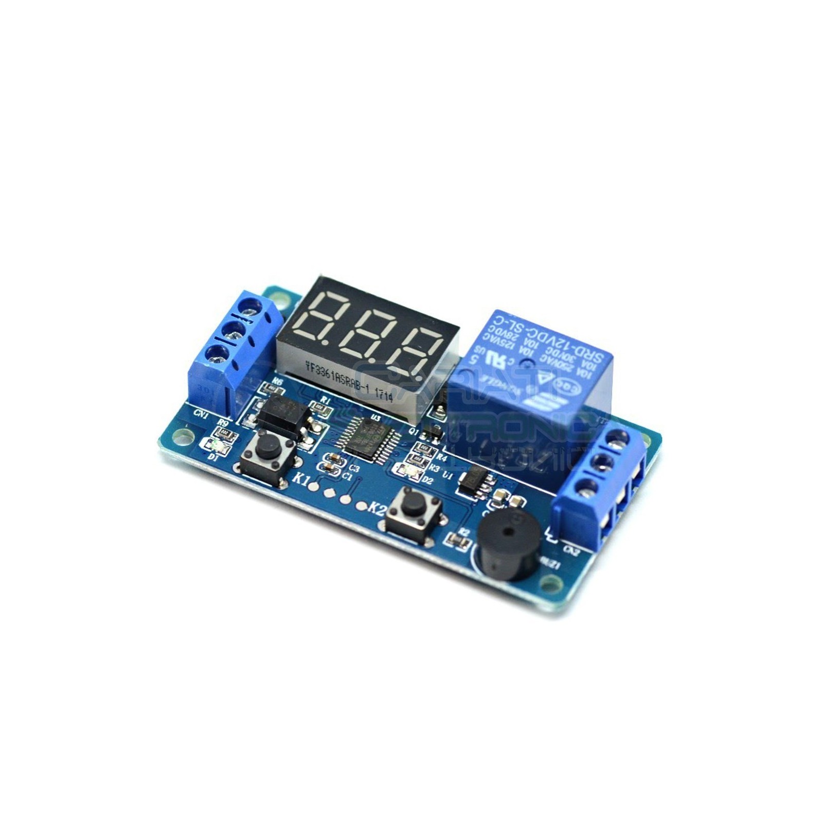 Scheda modulo relè temporizzatore timer 12V con display 0.99 - 999 secondi