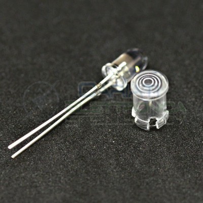 10 PEZZI SUPPORTO PORTA LED 5MM IN PLASTICA TRASPARENTE DA PANNELLO