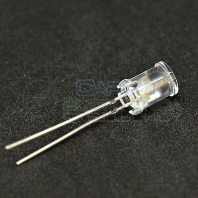 10 PEZZI SUPPORTO PORTA LED 5MM IN PLASTICA TRASPARENTE DA PANNELLO