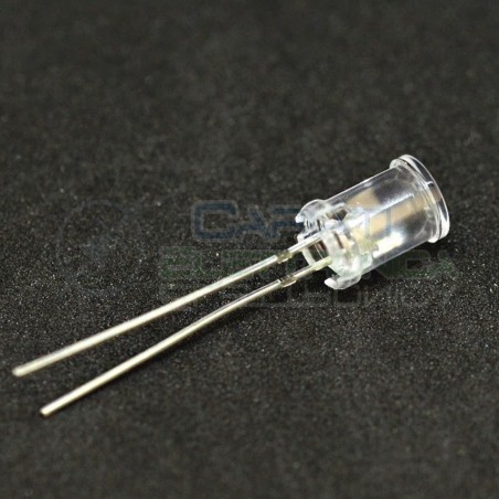 10 PEZZI SUPPORTO PORTA LED 5MM IN PLASTICA TRASPARENTE DA PANNELLO