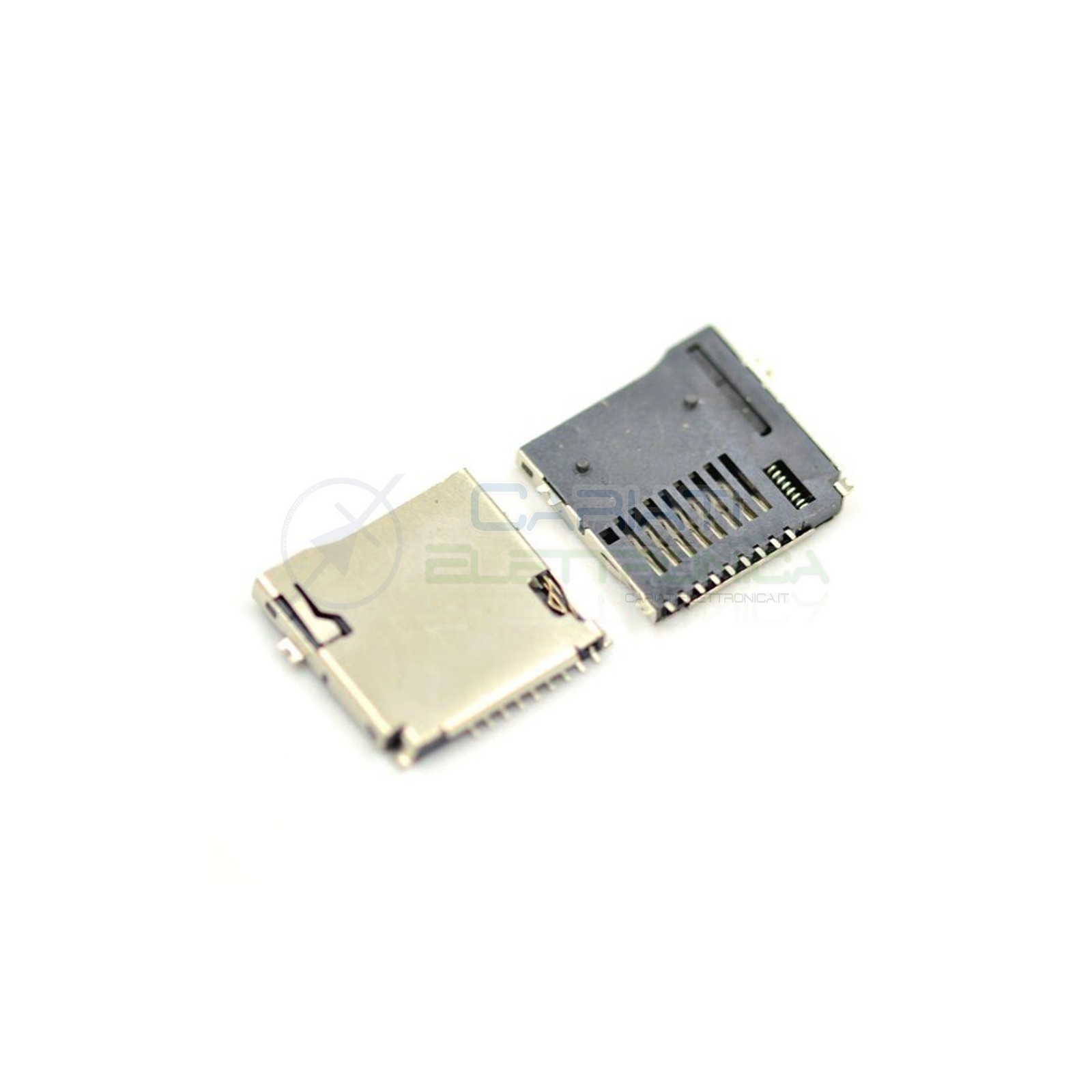 2 PEZZI CONNETTORE SLOT SCHEDA MICRO SD 14X15mm PCB SMD 9 PIN POLI