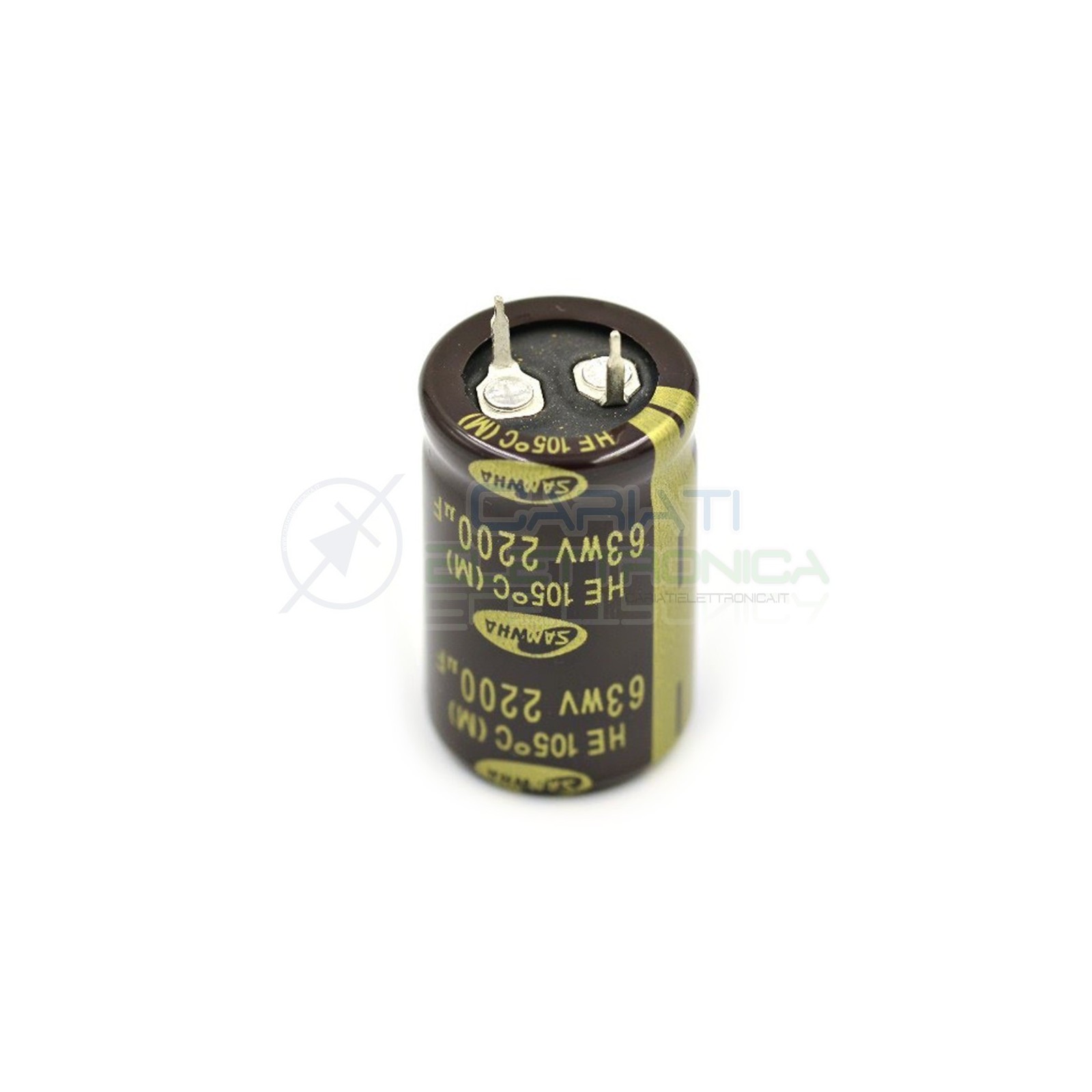 Condensatore elettrolitico SNAP IN 2200 uF 2200uF 63V 105° SAMWHA Samwha