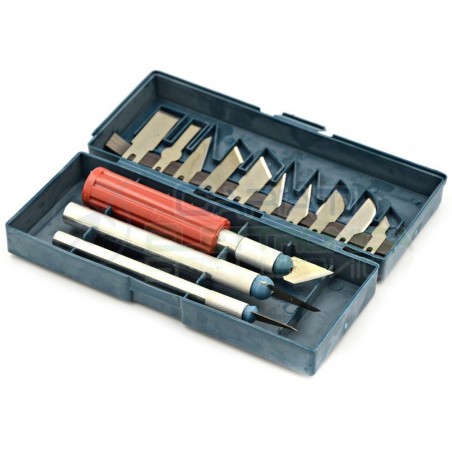 KIT da 16 PEZZI Set tagliabalsa COLTELLI PRECISIONE TAGLIERINI TAGLIAERINOGenerico
