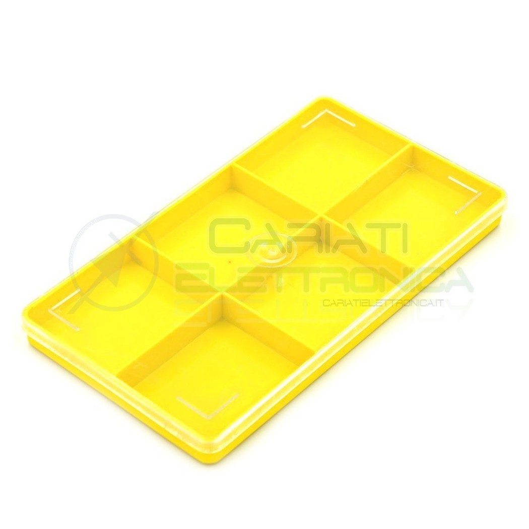 VALIGETTA ORGANIZER CONTENITORE 6 SCOMPARTIMENTI IN PLASTICA 200x110x15 mm