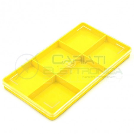 VALIGETTA ORGANIZER CONTENITORE 6 SCOMPARTIMENTI IN PLASTICA 200x110x15 mm