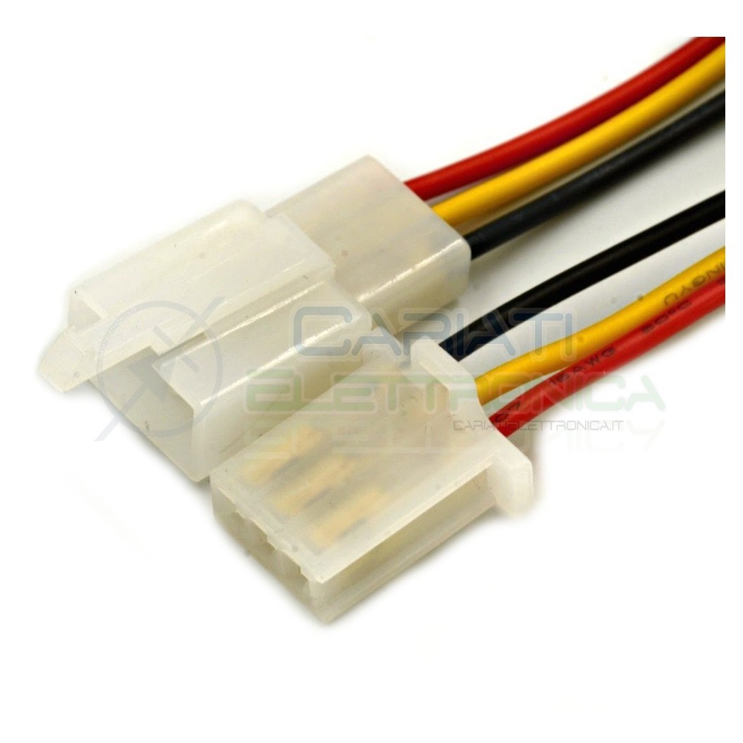 Cavo connettore Maschio Femmina 3 Poli da 13cm Coppia di cavi con BloccoGenerico