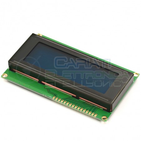 Display Lcd Character Lcm BLU 20x 2004 Caratteri Retroilluminato Comp. HD44780