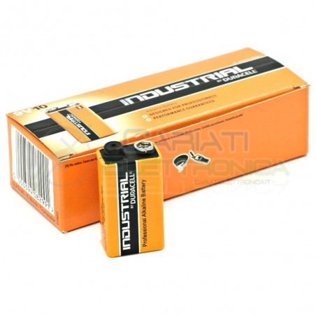 10 BATTERIE PILE DURACELL INDUSTRIAL PLUS MN1604 9VDuracell