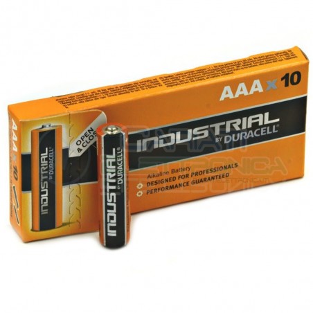 10 BATTERIE PILE DURACELL INDUSTRIAL PLUS MN2400 AAA 1.5V Duracell