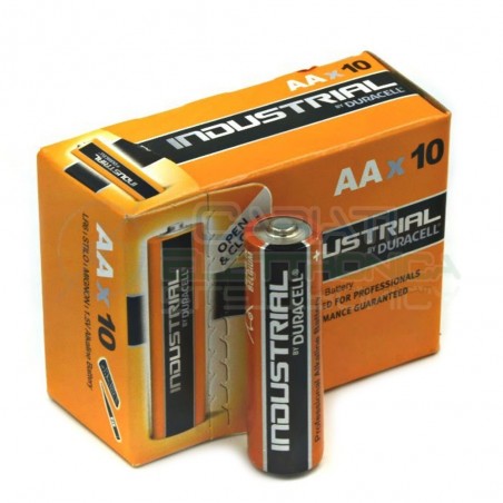 10 BATTERIE PILE DURACELL INDUSTRIAL PLUS MN1500 AA 1.5V Duracell