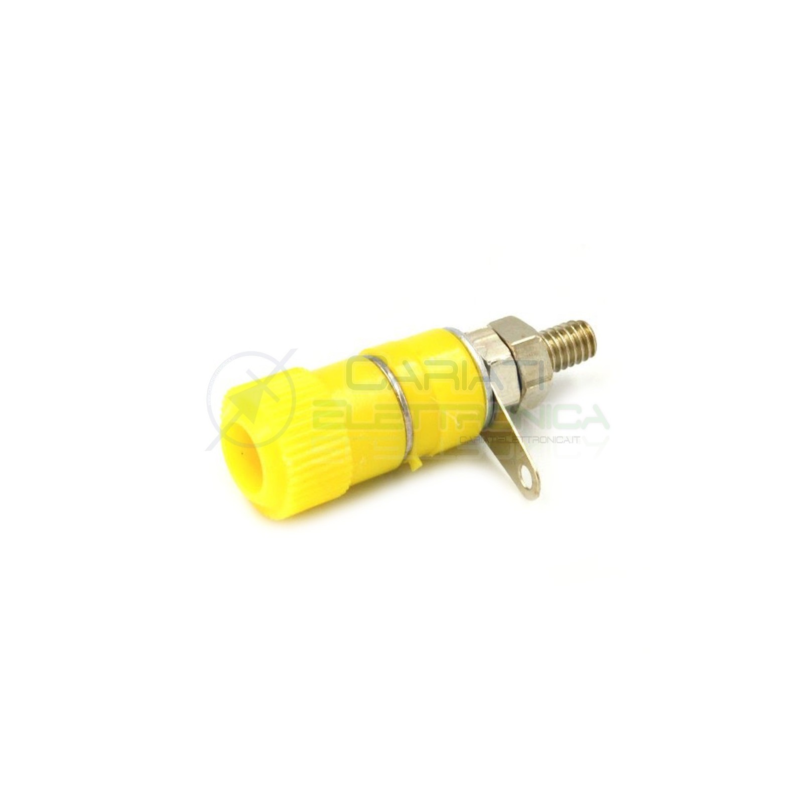 BOCCOLA BANANA SPINA DA PANNELLO GIALLO 4mm