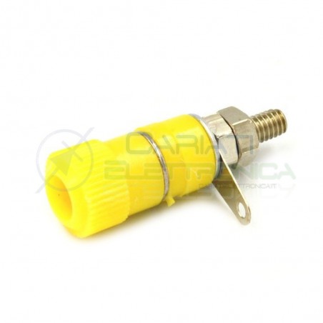 BOCCOLA BANANA SPINA DA PANNELLO GIALLO 4mm