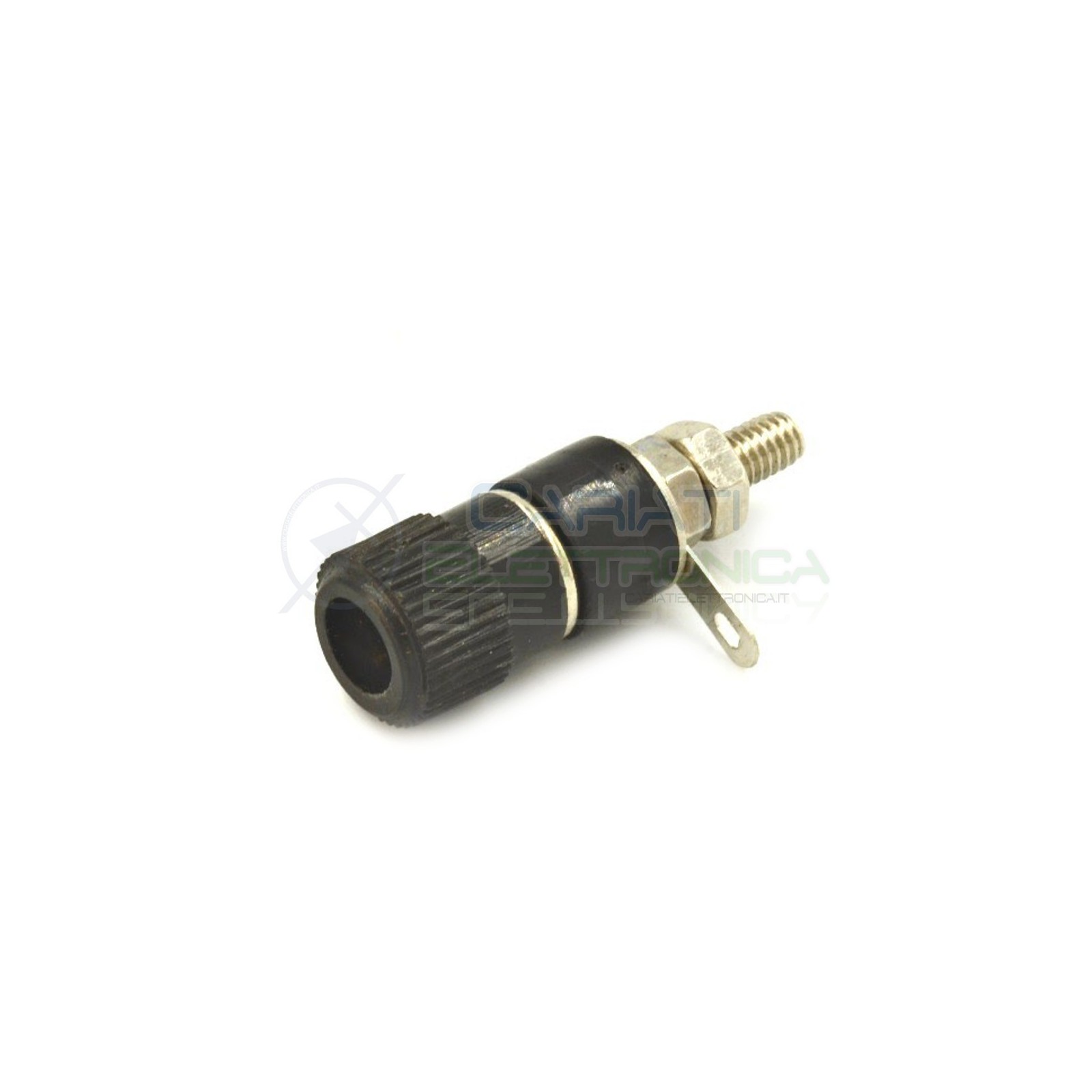 BOCCOLA BANANA SPINA DA PANNELLO NERA 4mm
