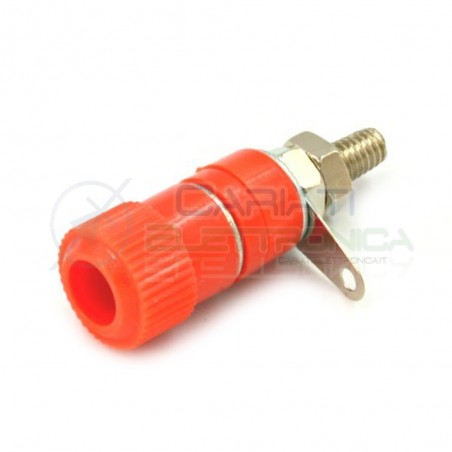 BOCCOLA BANANA SPINA DA PANNELLO ROSSA 4mm