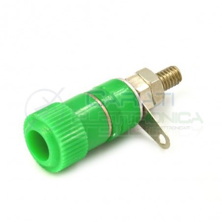 BOCCOLA BANANA SPINA DA PANNELLO VERDE 4mm