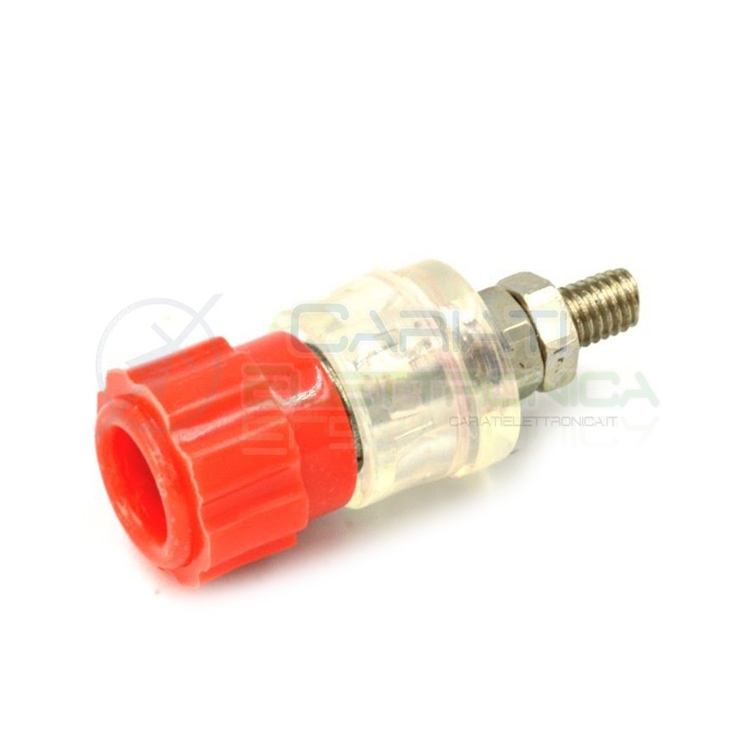 BOCCOLA SPINA DA PANNELLO BINDING POST 5mm ROSSA