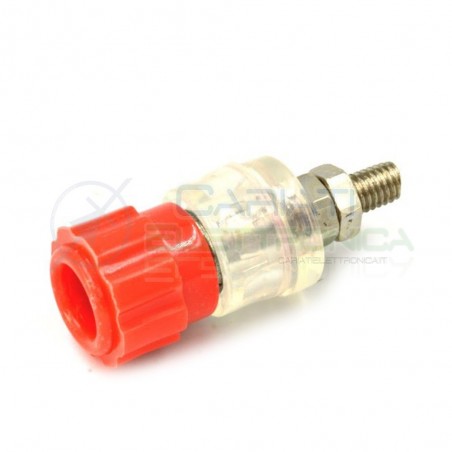 BOCCOLA SPINA DA PANNELLO BINDING POST 5mm ROSSA