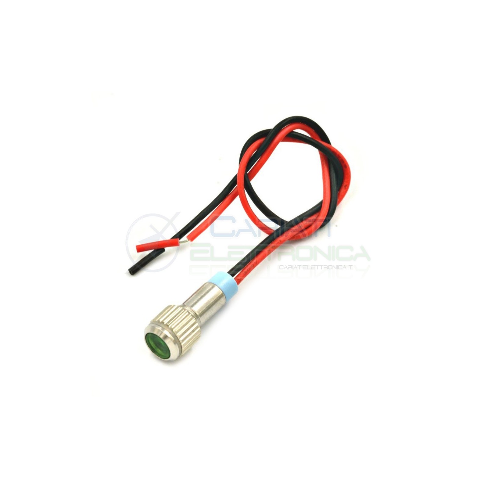 SPIA DI SEGNALAZIONE LUMINOSA 12V LED VERDE BASSO PROFILO IP65