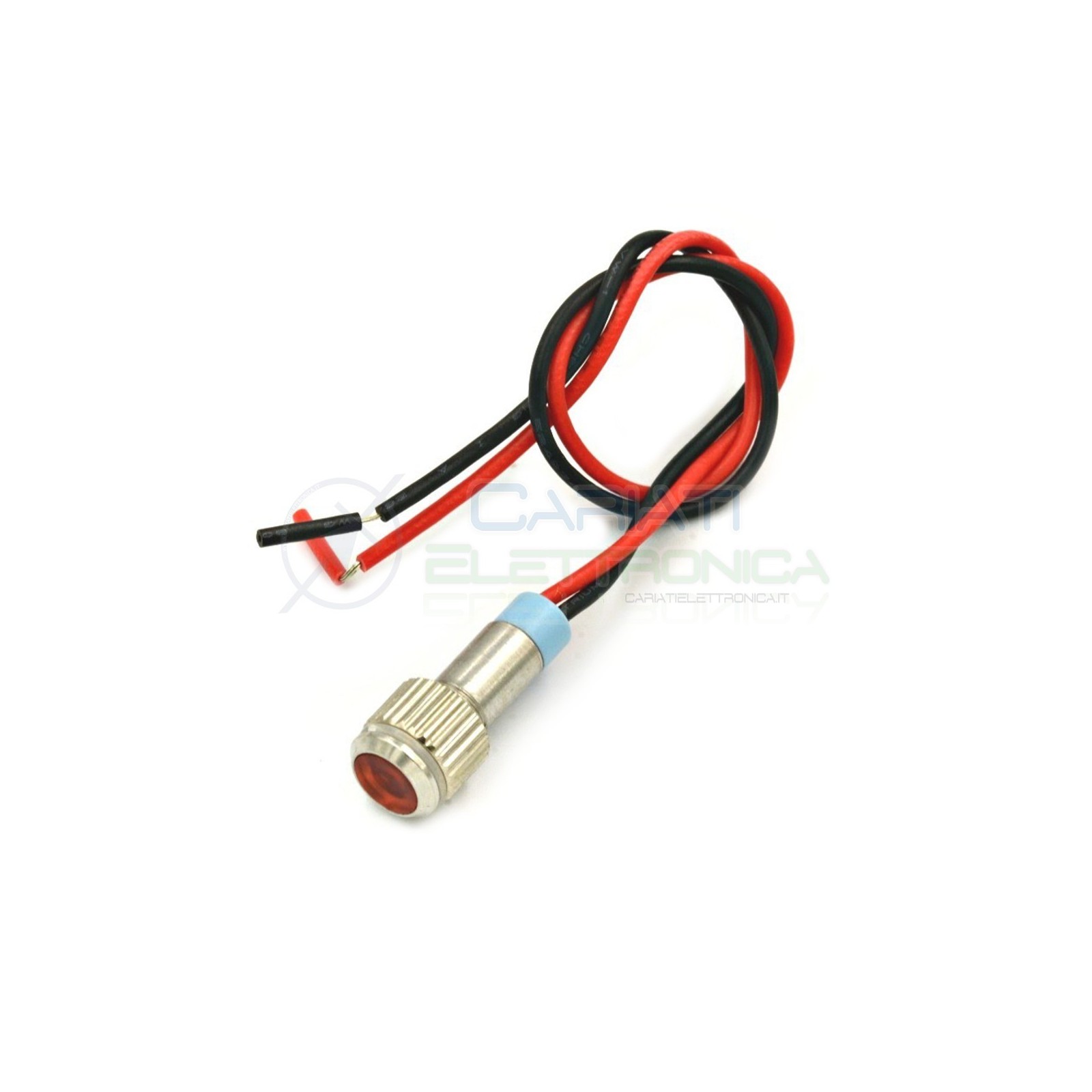 SPIA DI SEGNALAZIONE LUMINOSA 12V LED ROSSO BASSO PROFILO IP65