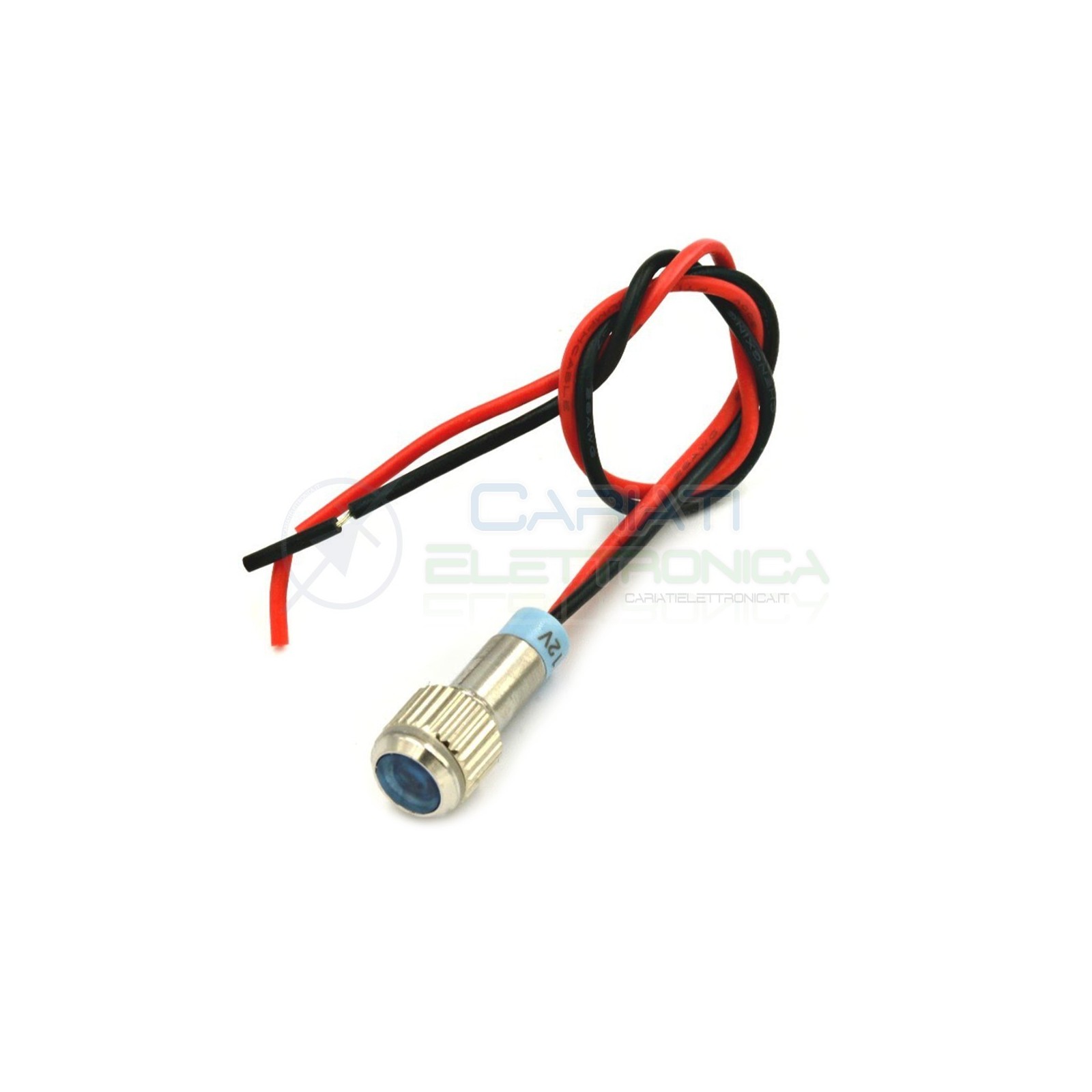 SPIA DI SEGNALAZIONE LUMINOSA 12V LED BLU BASSO PROFILO IP65